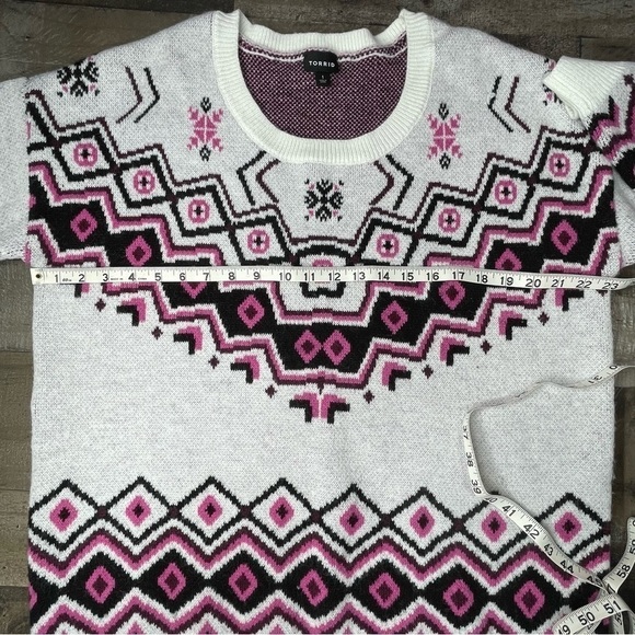 Torrid Pullover Drop Sleeve Crew Neck Sweater size 1 - Picture 13 of 16